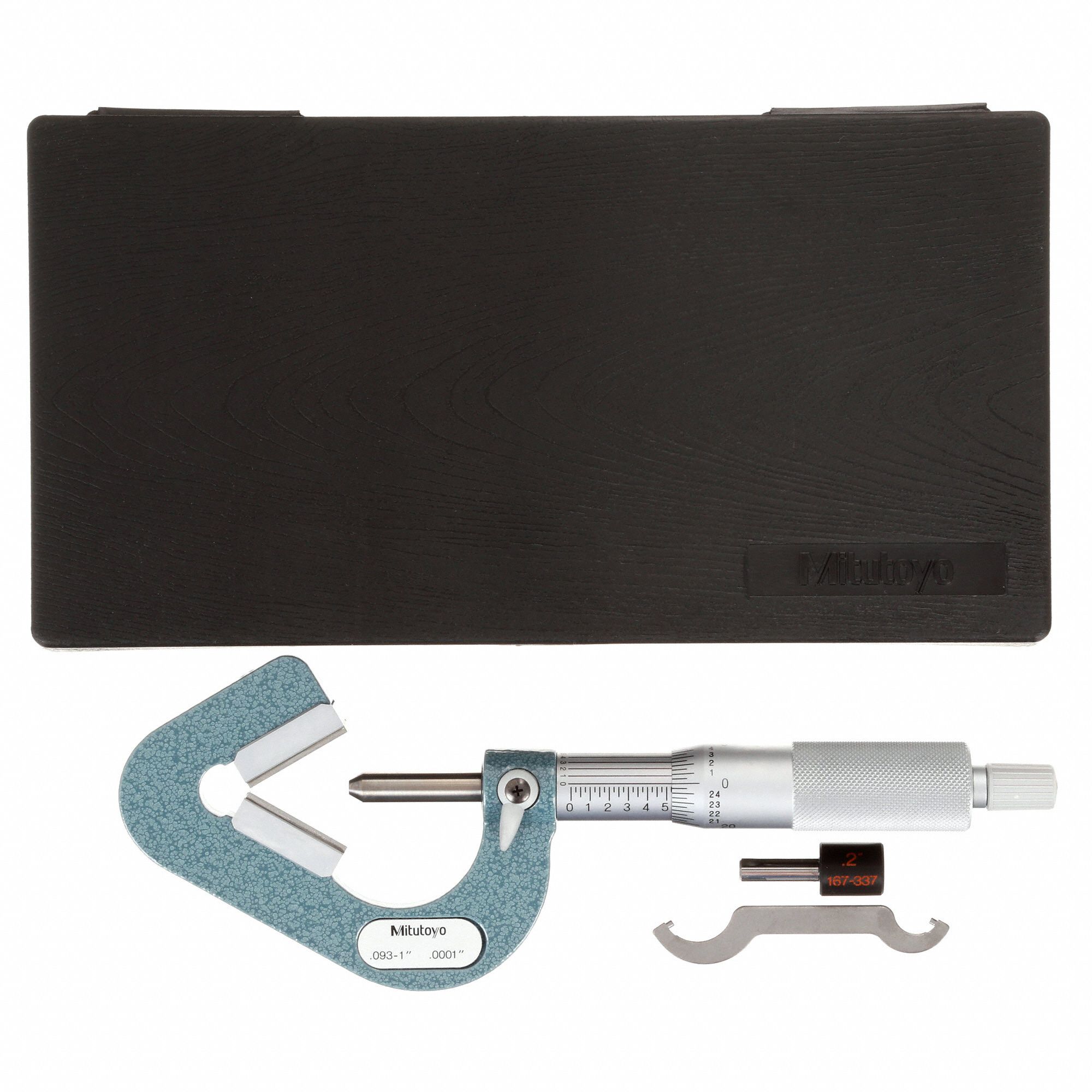 MITUTOYO Digital VAnvil Micrometer, Operation Type Mechanical, Range 0