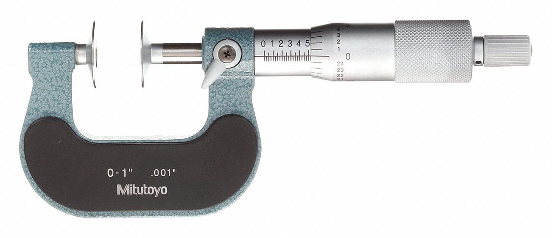 DIGITAL DISC MICROMETER, MECHANICAL, 0 IN TO 1 IN RANGE