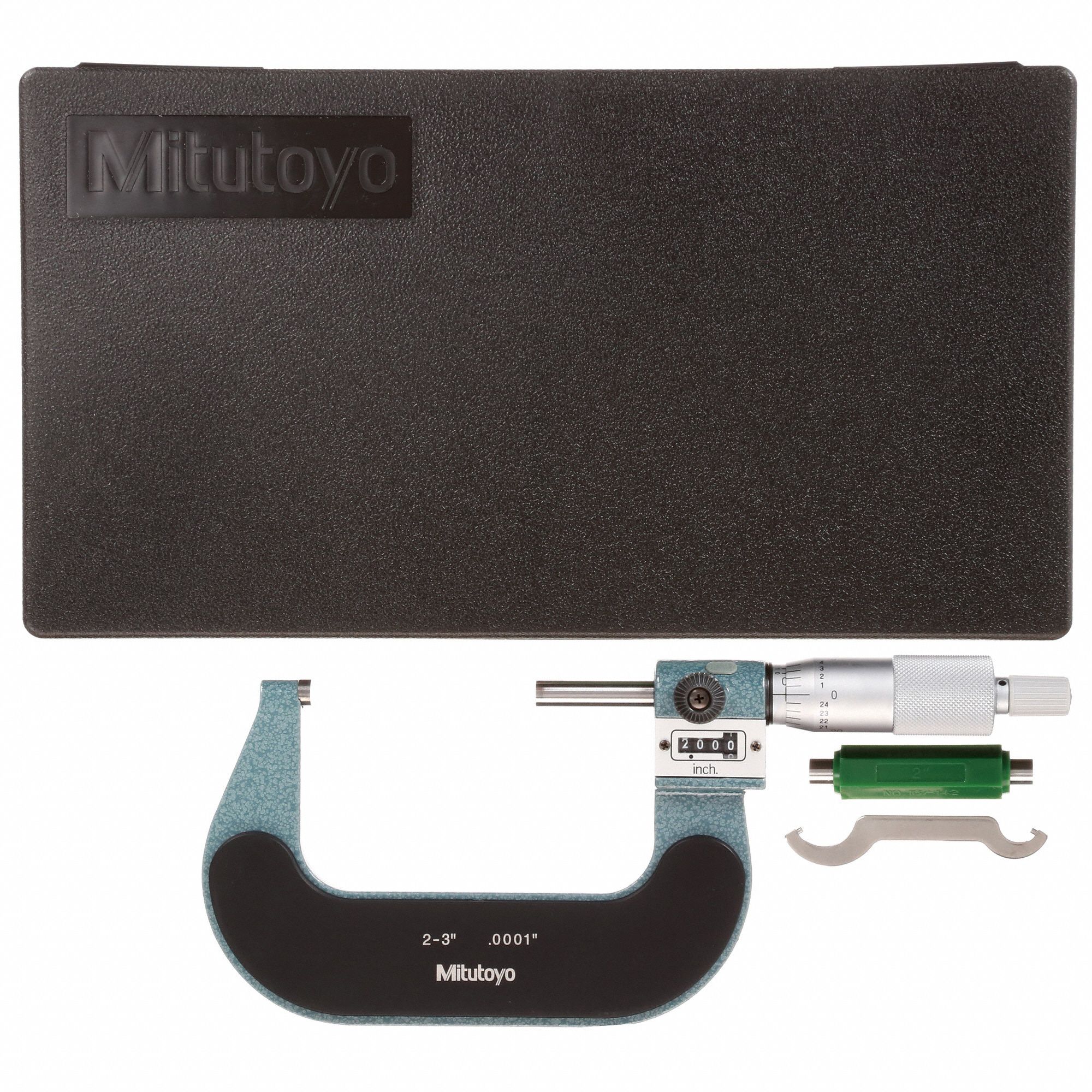 MITUTOYO Digit Counter Outside Micrometer Inch, 2 in to 3 in Range