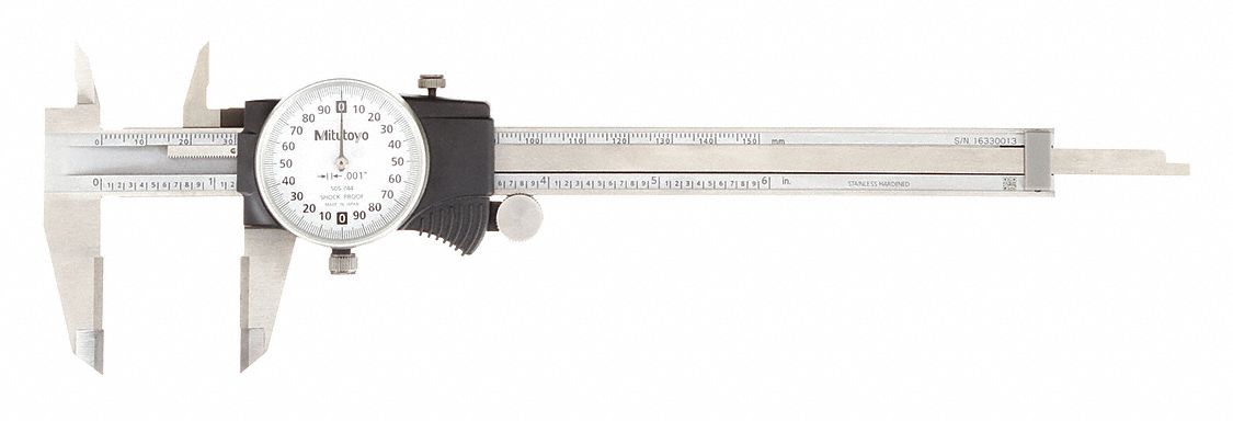 DIAMETER CALIPER, 0 TO 6 IN RANGE, +/-01 IN ACCURACY, 01 IN DIAMETER GRADUATION, 4-WAY