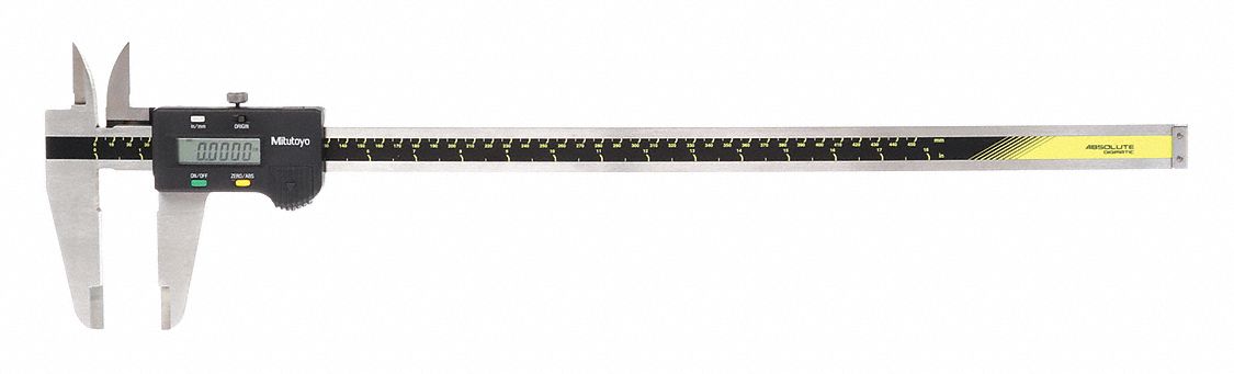 LONG RANGE DIGITAL CALIPER, 0 IN TO 18 IN/0 TO 45MM RANGE, +/-02 IN ACCURACY, CABLED