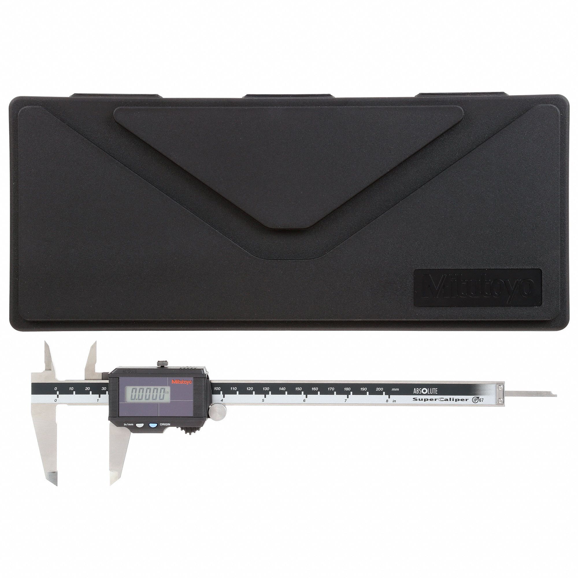 MITUTOYO SolarPowered Digital Calipers, Range 0 in to 8 in, 0 to 200