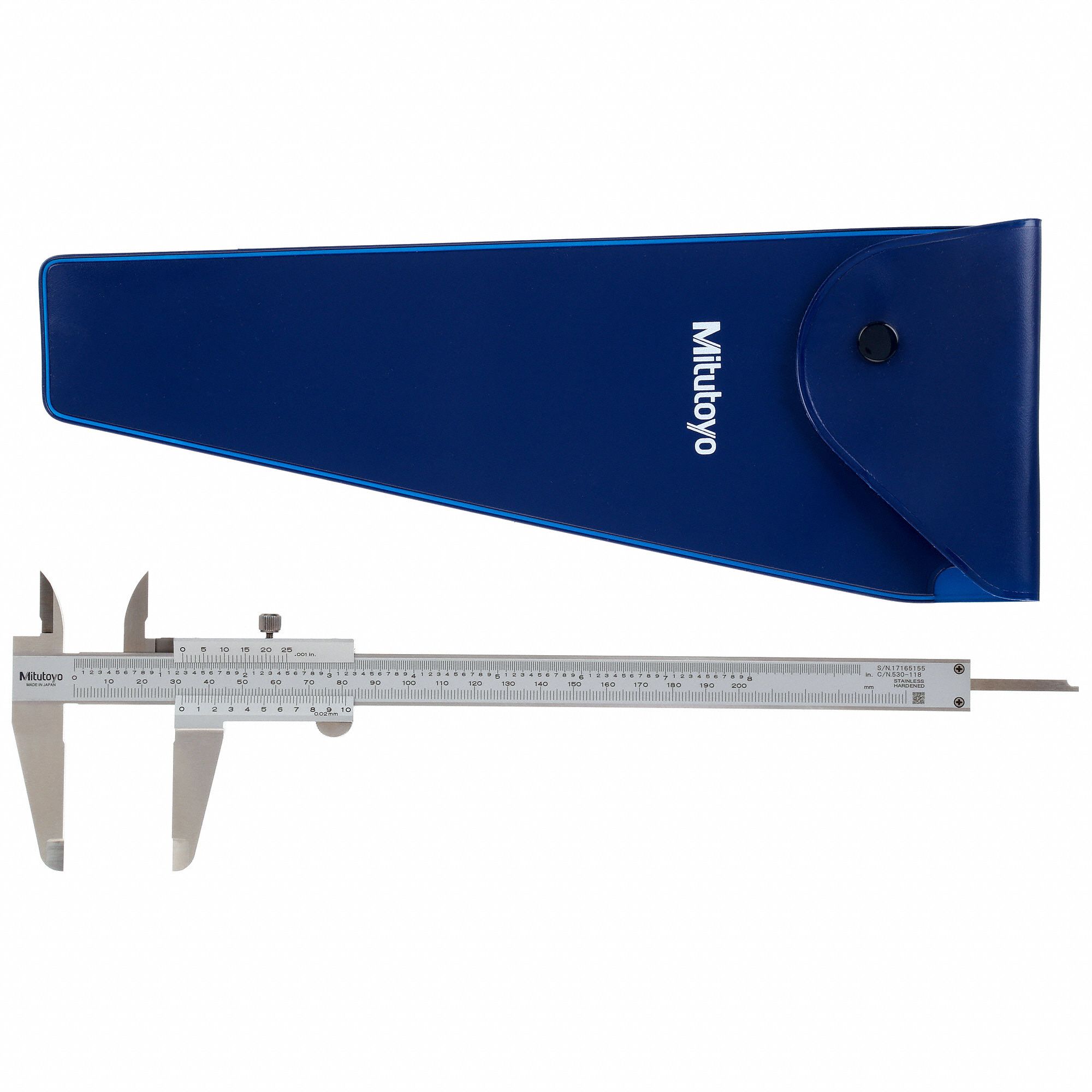 MITUTOYO 4Way Vernier Caliper 0 in to 8 in/0 mm to 203.2 mm Range, +/0.03 mm Accuracy, Std