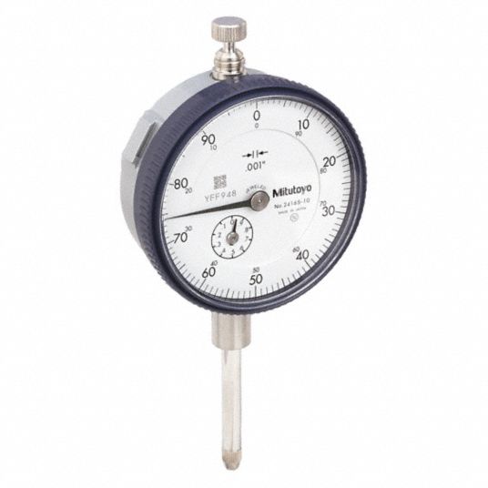 MITUTOYO, 0 in to 1 in Range, Continuous Reading, Dial Indicator - Lug ...