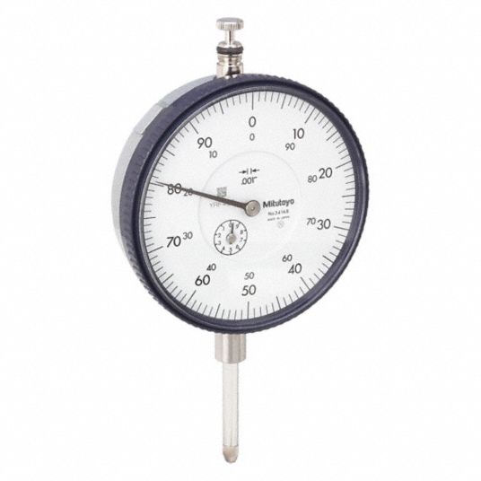 MITUTOYO, 0 in to 1 in Range, Continuous Reading, Dial Indicator - Lug ...