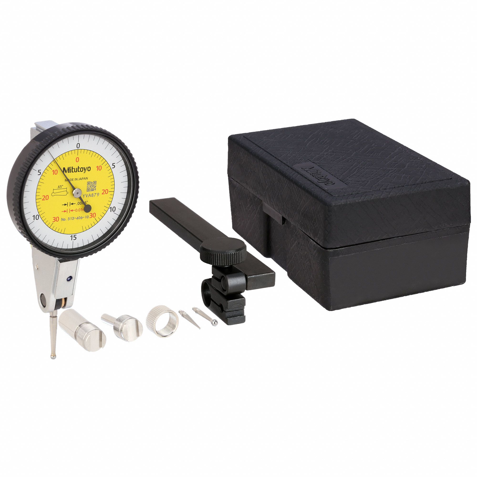 MITUTOYO Dial Test Indicator Set, Horizontal Indicator Style, White, 0