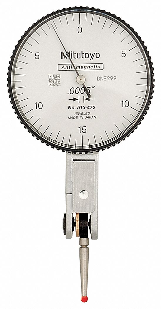 Dial Test Indicator 0~0.03in,High Accuracy Stainless Steel Measuring Instrument 