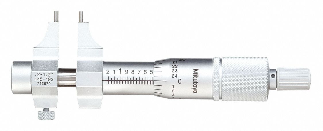 MITUTOYO, 0.2 in to 1.2 in /0 mm to 0 mm, 1 Micrometers