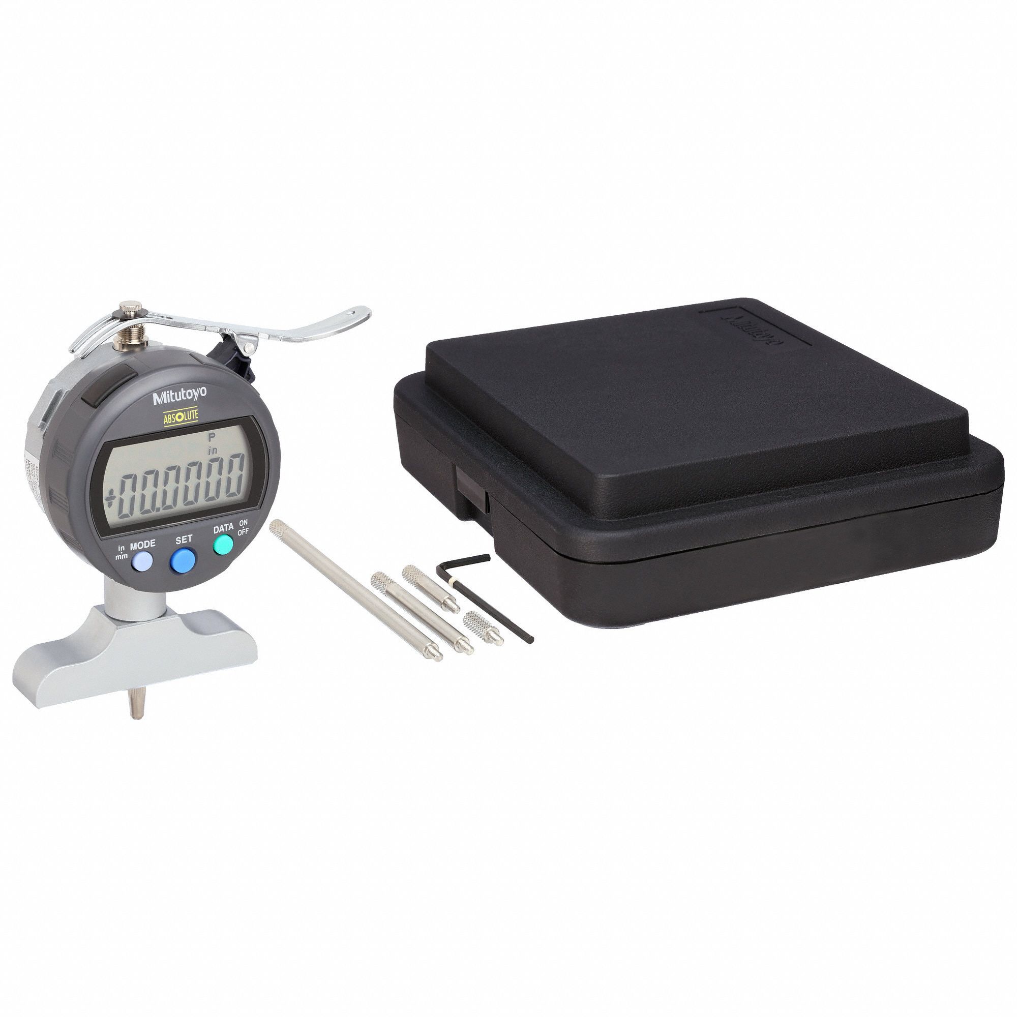 MITUTOYO RodStyle Digital Depth Gauge 0 in to 8 in/0 mm to 200 mm
