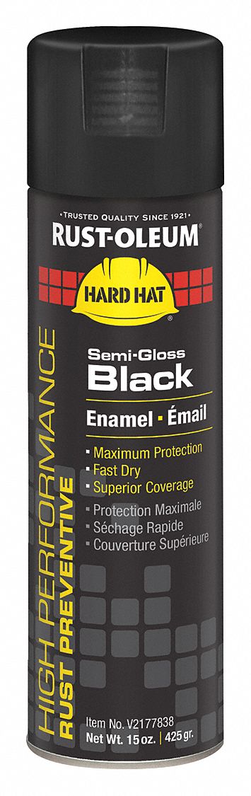 High Performance Rust Preventative Spray Paint in Semi-Gloss Black for  Metal, Steel, 15 oz