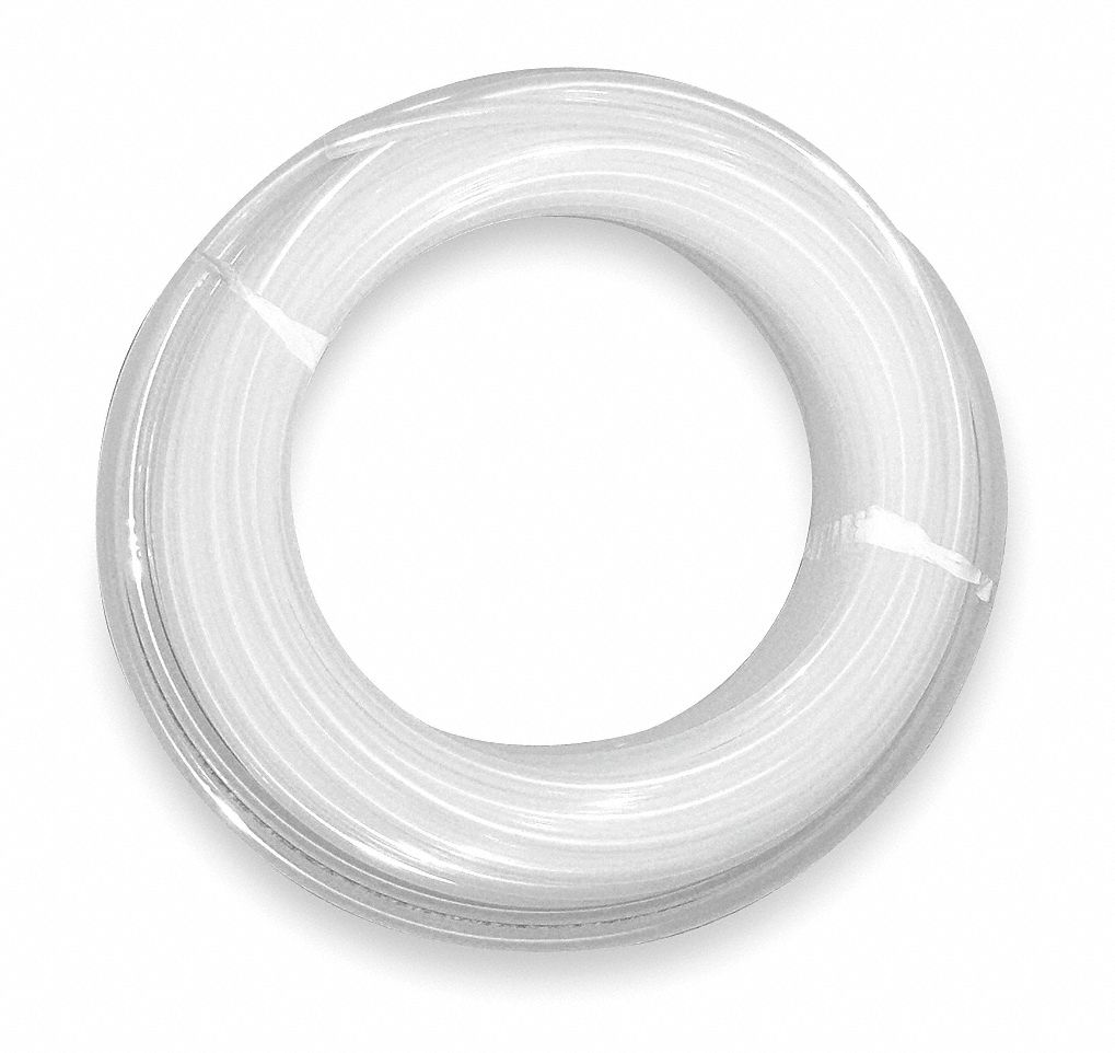 TUBING: NYLON, NATURAL, ¼ IN OUTSIDE DIA, 5/32 IN INSIDE DIAMETER, 100 FT L