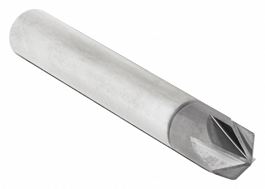 Countersink: 3/16 in Body Dia., 3/16 in Shank Dia., TiAlN Finish, 1 3/8 in Overall Lg, Carbide