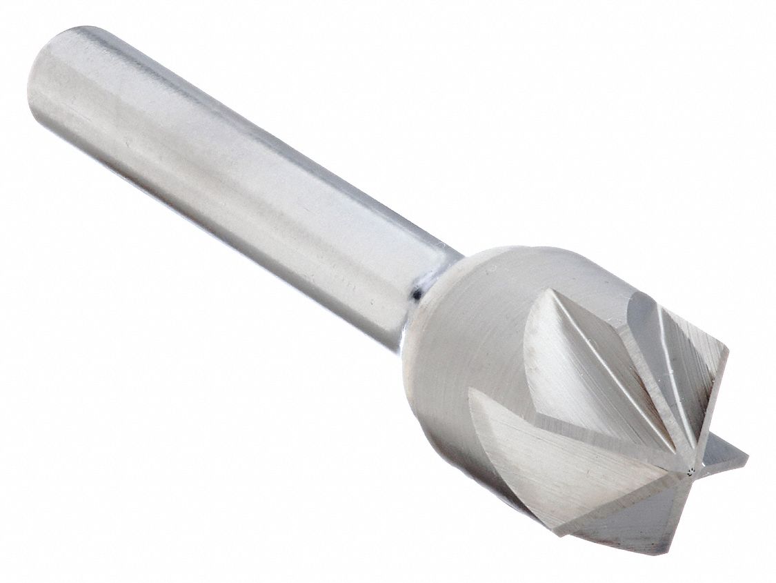 Countersink: 1 1/2 in Body Dia., 3/4 in Shank Dia., Bright (Uncoated) Finish, Carbide