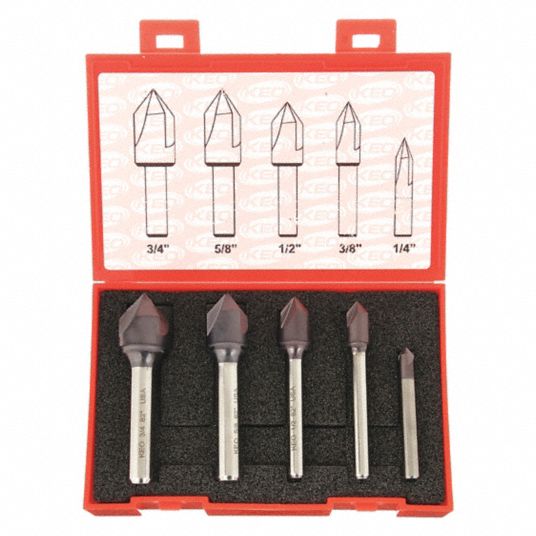 KEO, Carbide, TiAlN Finish, Countersink Set 4CKE855759TiALN Grainger