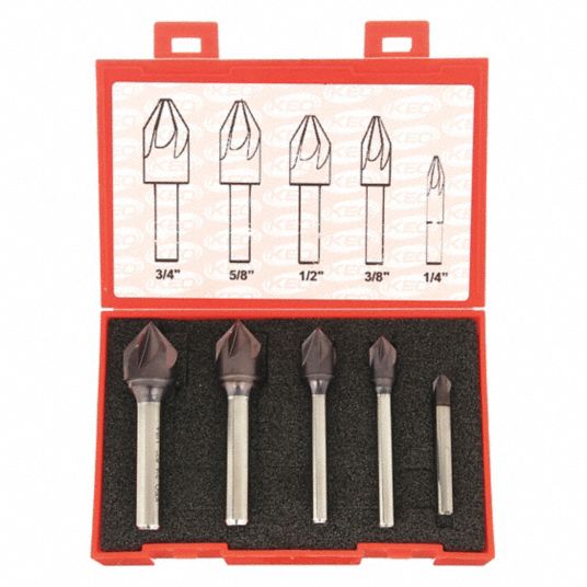 KEO, Carbide, TiAlN Finish, Countersink Set 4CKF755801TiALN Grainger
