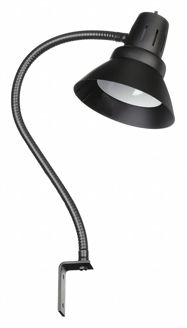 Gooseneck Task Light, Incandescent, 22 in Arm Length, 800 Lumens, Lamp ...