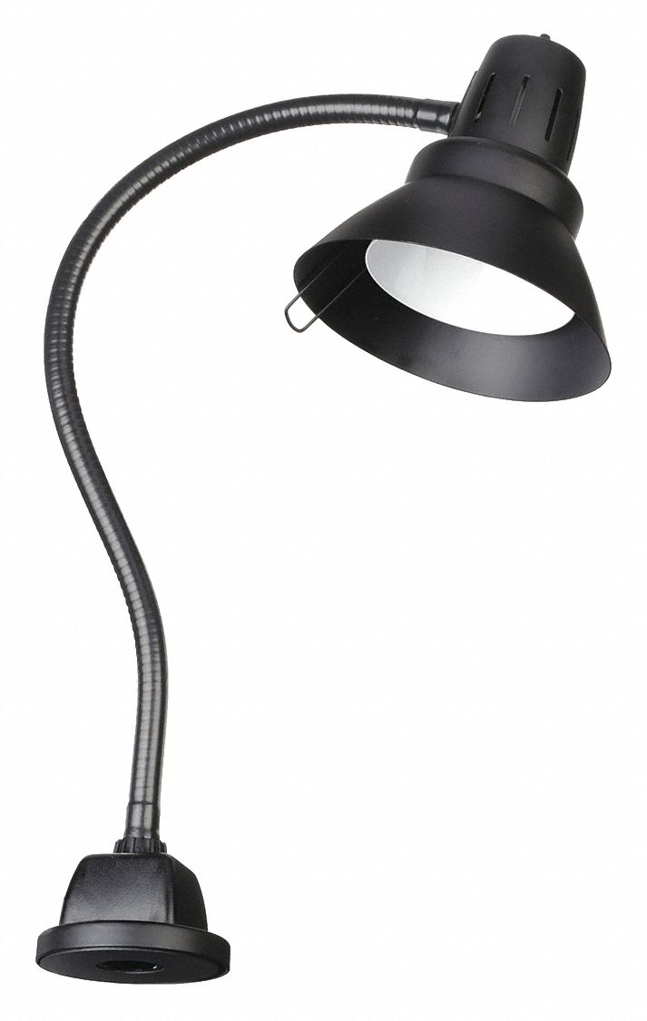 Gooseneck Task Light, Incandescent, 22 in Arm Length, 800 Lumens, Lamp