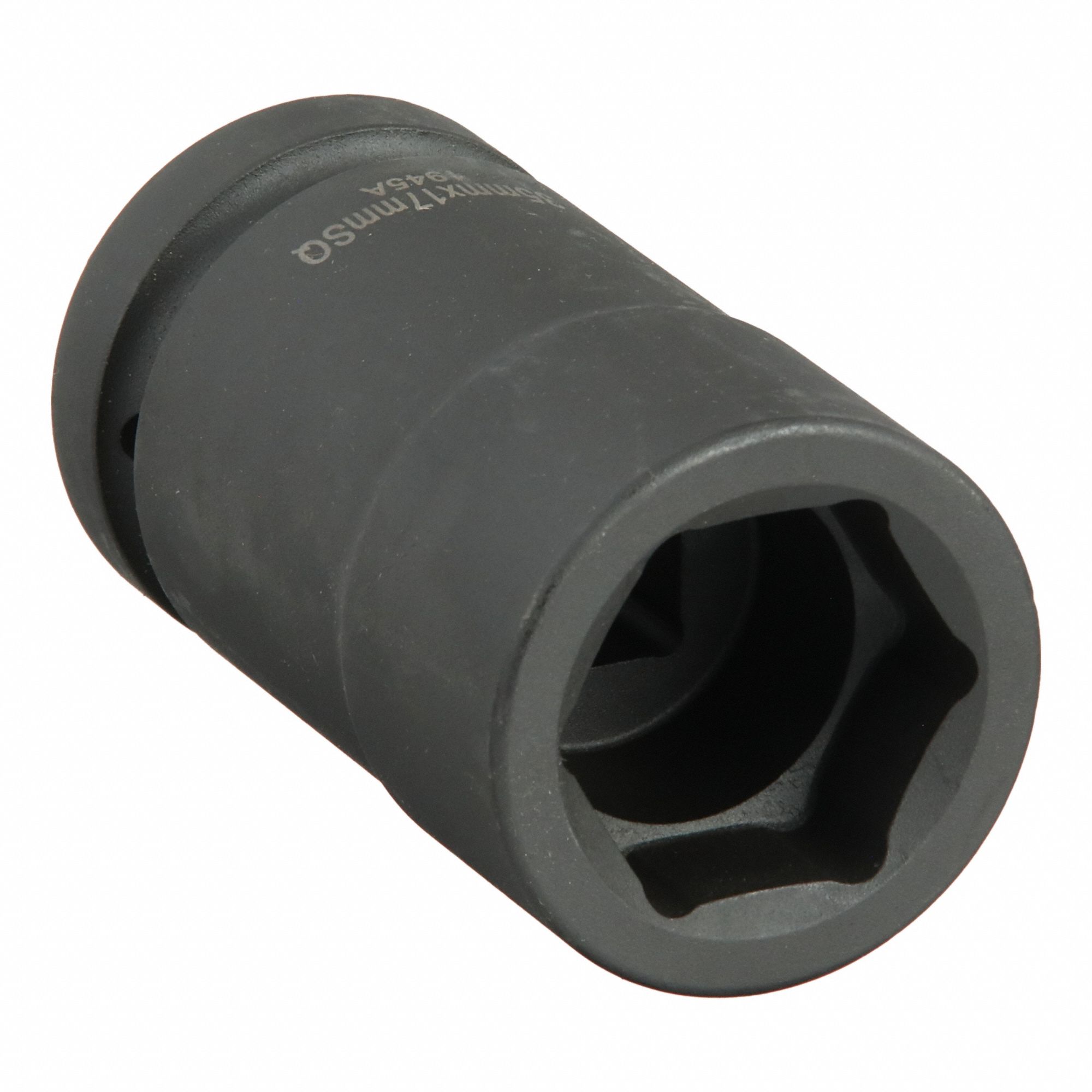 Budd Wheel Socket: 1 in Drive Size, 35 mm Socket Size, 6-Point, Deep, Unfinished