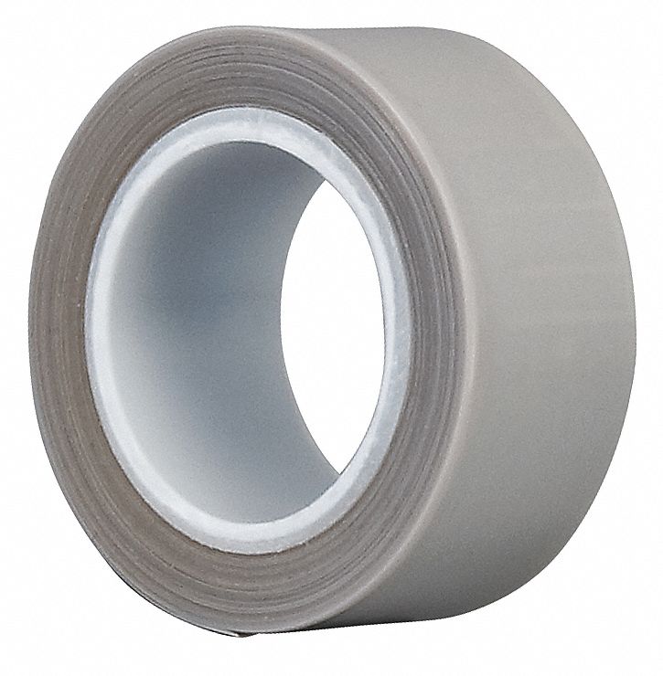 FILM TAPE, PTFE SLICK SURFACE FILM TAPE, GREY, 2 IN X 5 YD, 6.5 MIL THICK, SILICONE
