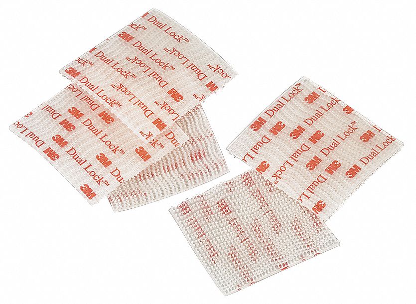 RECLOSABLE FASTENER,1 X 1 IN,CLEAR,PK100