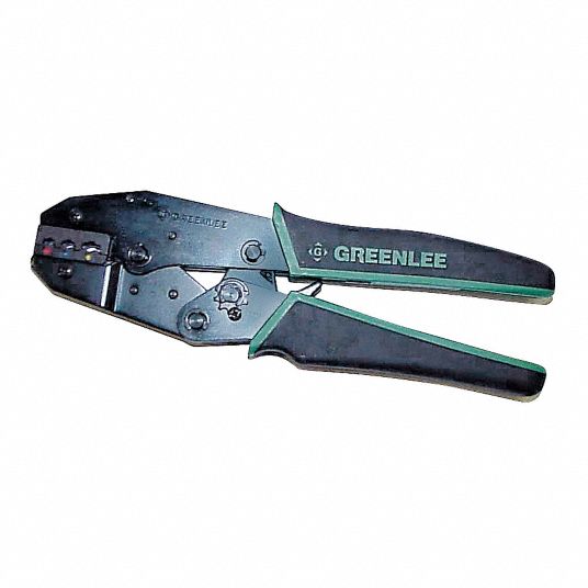 GREENLEE Ratchet Crimper: For Insulated Terminals, 10 AWG/12 AWG/14 AWG/16  AWG/18 AWG/20 AWG/22 AWG