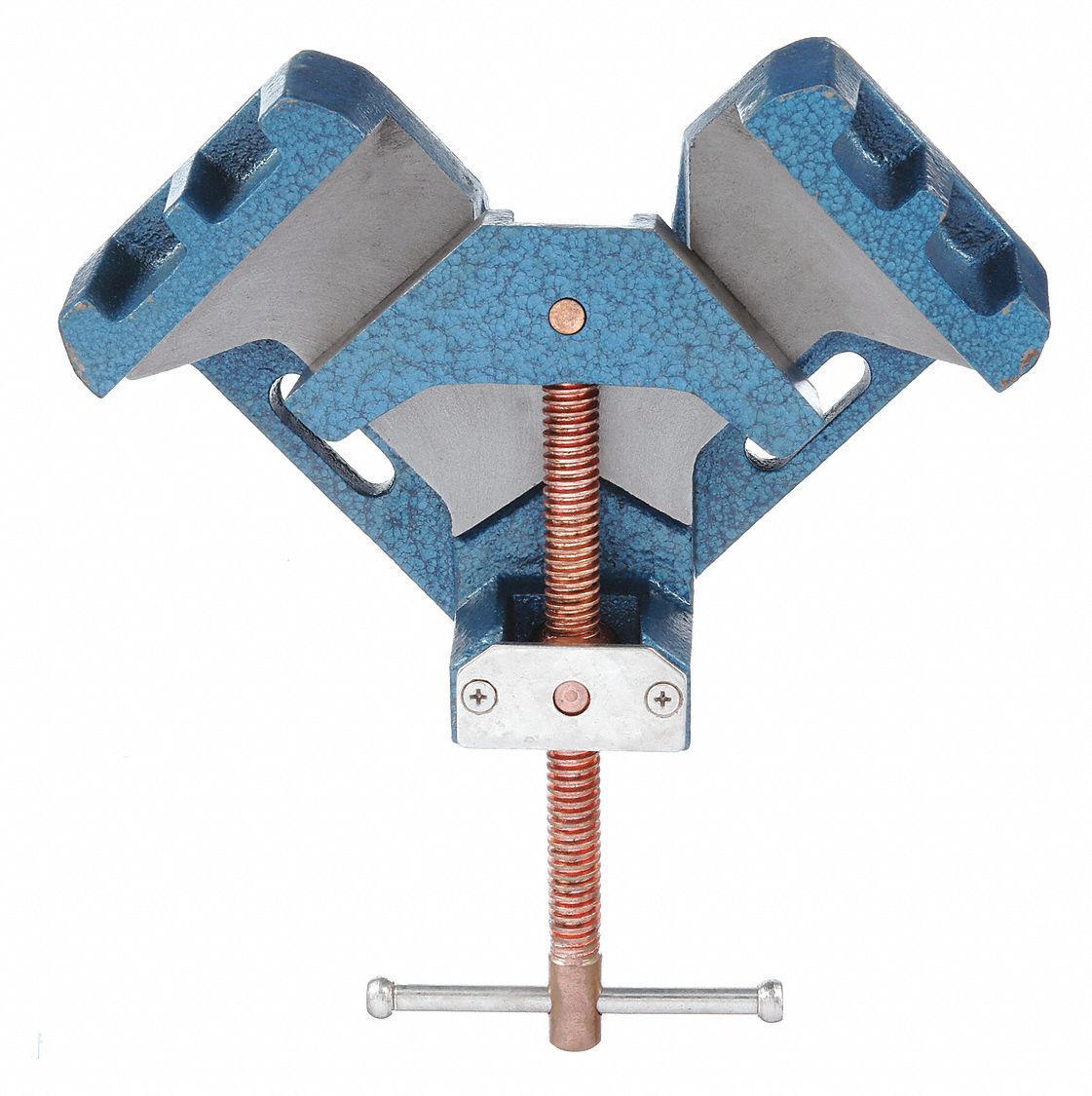 Angle Clamp: 3 3/8 in Miter Capacity, 4 1/8 in Jaw Wd, 1 3/8 in Jaw Ht, 1 3/8 in Throat Dp