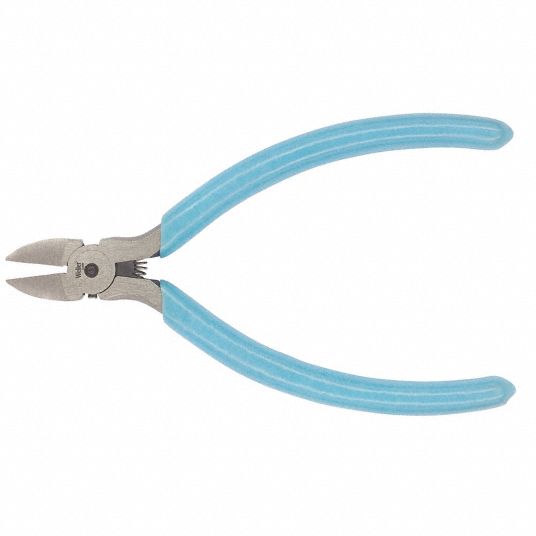 Diagonal Cutting Plier: Flush, Straight, Oval, 1/2 in Jaw Lg, 1/2 in Jaw  Wd, 4 in Overall Lg