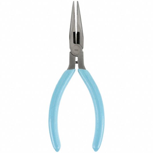 Slim Line Long Needle Nose Pliers, 5 1/2 in Long, 1 3/4 in Jaw