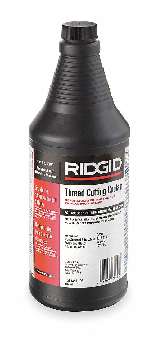 PIPE THREAD CUTTING COOLANT, 1 QT, SQUEEZE BOTTLE, AMBER