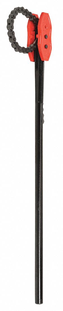 CHAIN TONG, FOR 8 IN OUTSIDE DIA, 40 1/2 IN CHAIN L, 50 IN HANDLE L, ALLOY STEEL, IRON