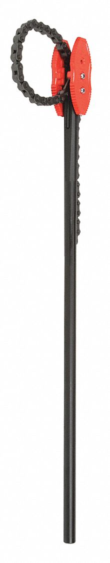 CHAIN TONG, FOR 12 IN OUTSIDE DIA, 55 1/2 IN CHAIN L, 64 IN HANDLE L, ALLOY STEEL, IRON