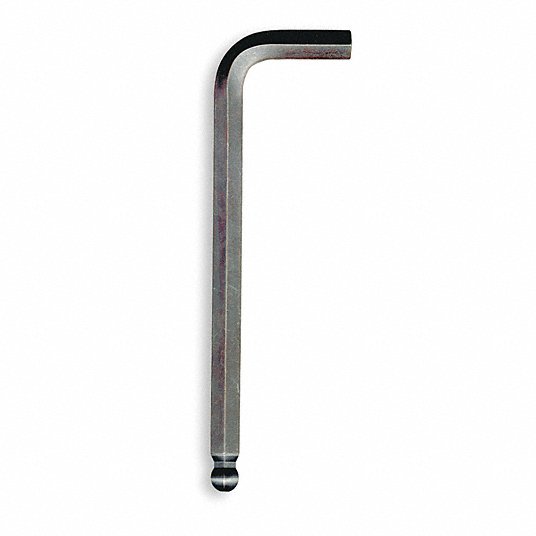 Hex Key: 2.5 mm Tip Size, Metric, Long, Alloy Steel, Black Oxide, 10 PK