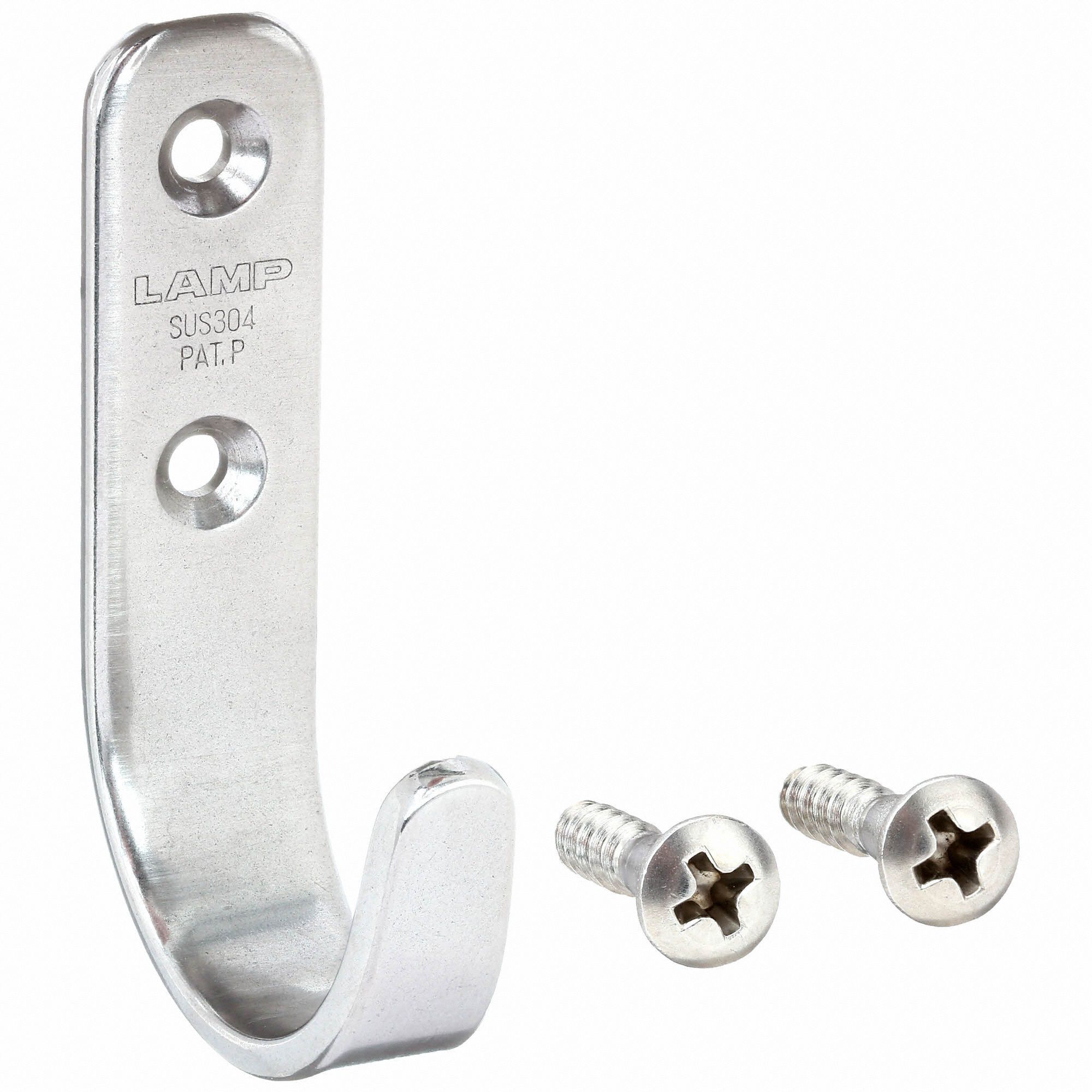 SUGATSUNE Wall Hook 1 Hooks, Stainless Steel, Satin, 17 1/2 lb Working