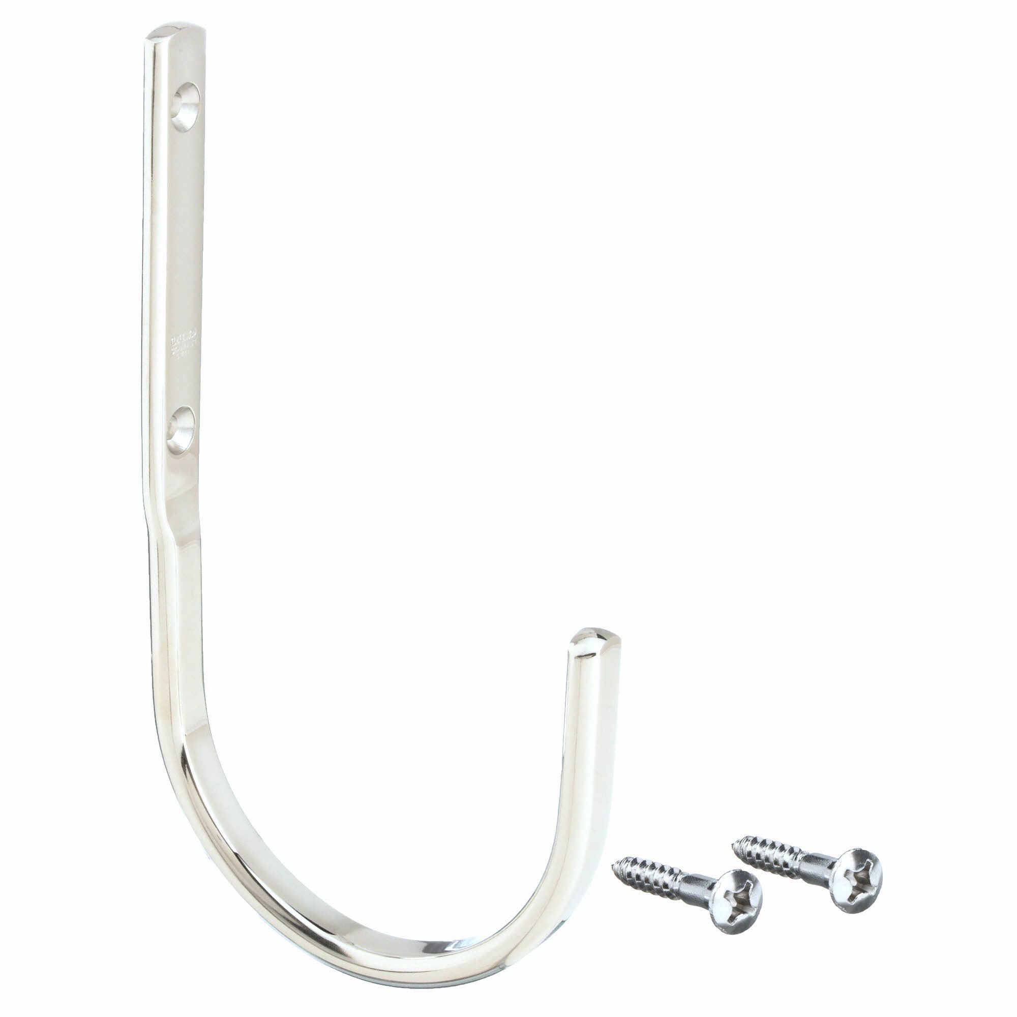 SUGATSUNE Screw Mount Utility Hook, 1 Hook(s), Stainless Steel, 1 EA
