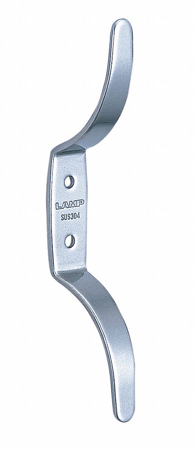 SUGATSUNE 4CRW3 Strap Hook, Silver, SS, 7/8 in D 4CRW3