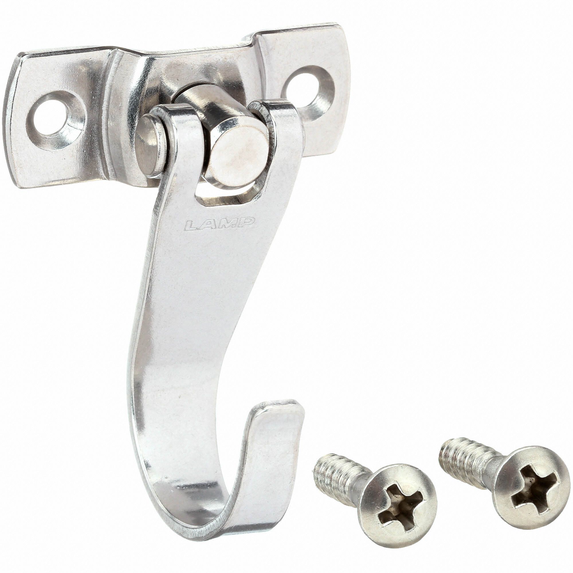 SUGATSUNE Screw Mount Utility Hook, 1 Hook(s), Stainless Steel, 1 EA