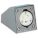 ANGLE LOCKING RECEPTACLE, L6-20R, 20 A, 250V AC, GREY, 2 POLES, SHROUDED