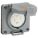 WATERTIGHT LOCKING RECEPTACLE, L14-20R, NON-FLANGED, 20 A, 125/250V AC, 3 POLES, GREY, SHROUDED