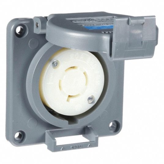 L1520R, NonFlanged, Watertight Locking Receptacle 4CT95HBL2420SW Grainger