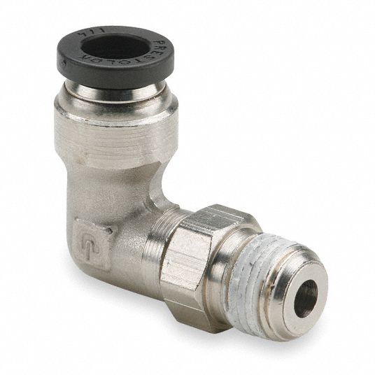 PARKER Male Swivel Elbow, 90°, Tube Size 5/16 in 4CTE8W169PW52