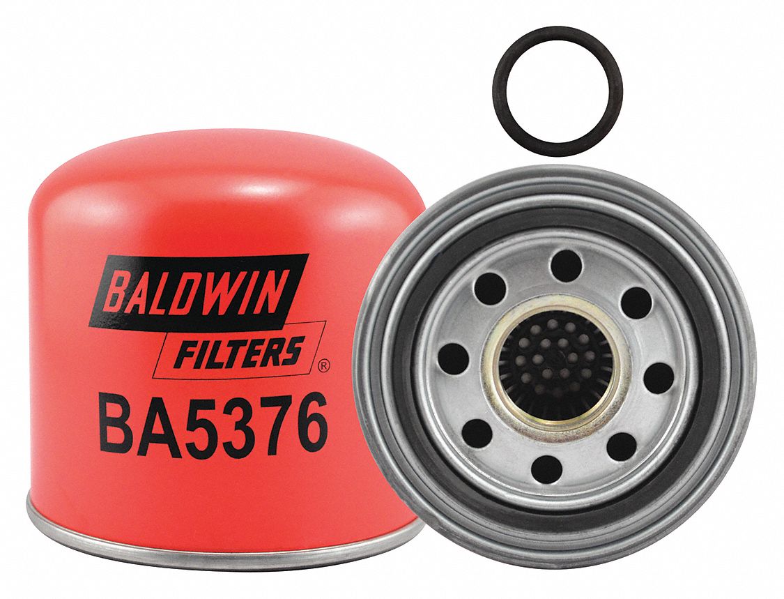 Automotive Air Filter: Spin-On, Engine, Round, Spin-On, 5 15/32 in Overall Ht