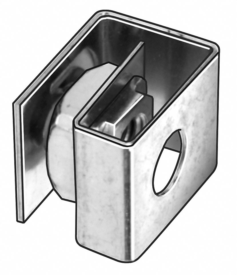 GRAINGER APPROVED 1LBB9 Spring Nut,U,#8-32,Steel,PK50 