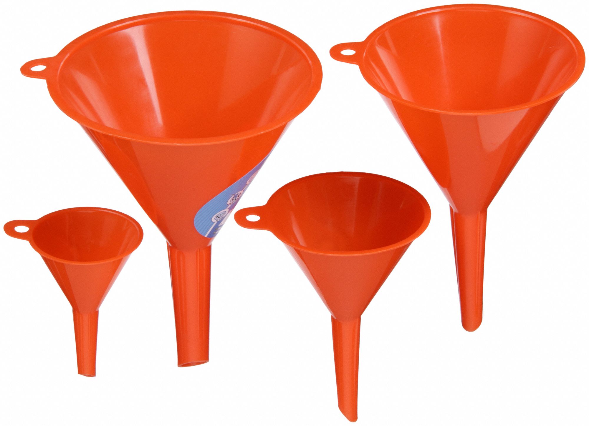 thumbnail image 2 of Tool Essentials 4-Piece Nesting Automotive Funnel Set – Red Plastic – 2 To 4.7 Inch 2 of 6