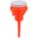 CAPPED FUNNEL, POLYETHYLENE, 32 FL OZ CAPACITY, 3 IN OVERALL DIAMETER, 8¾ IN OVERALL H, ORANGE