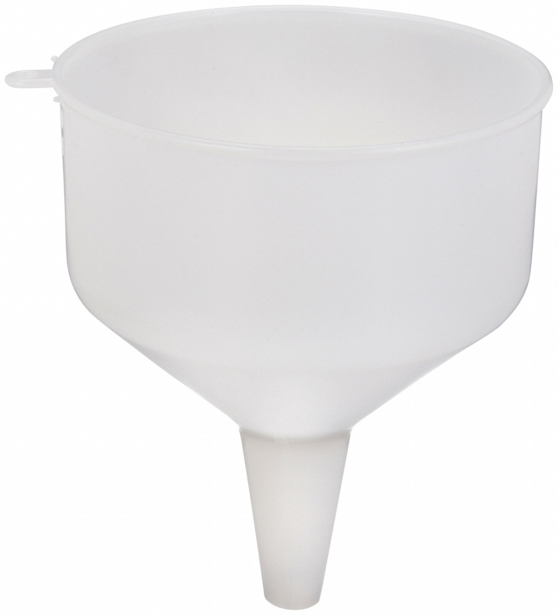 SPOUT FUNNEL WITH SCREEN, POLYETHYLENE, 144 FL OZ CAPACITY, 9 IN OVERALL DIAMETER, 10 IN OVERALL H