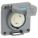 WATERTIGHT LOCKING RECEPTACLE, L6-30R, NON-FLANGED, 30 A, 250V AC, 2 POLES, GREY, SHROUDED, 1 GANG