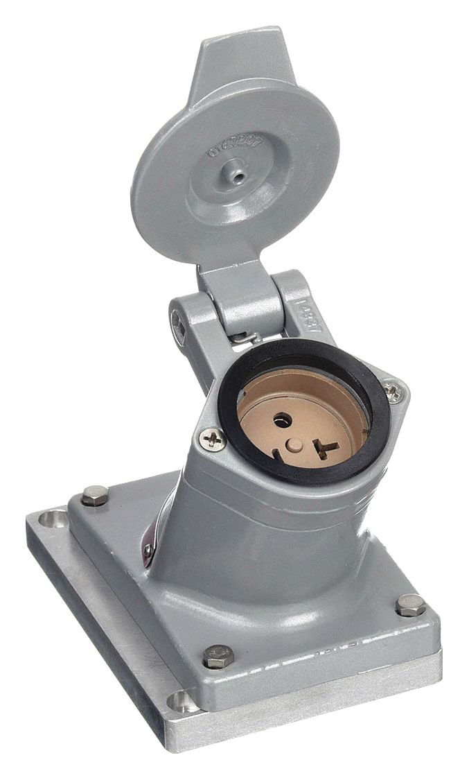 Receptacle, Metallic, 2P3W,