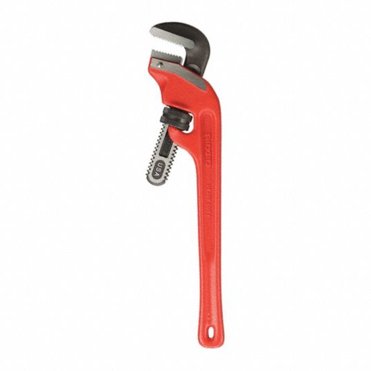 RIDGID, Cast Iron, 8 in Jaw Capacity, Heavy-Duty Pipe Wrench