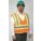 HI-VIS VEST, ANSI CLASS 2, 4XL, ORANGE, POLYESTER MESH, ZIPPER, CONTRASTING