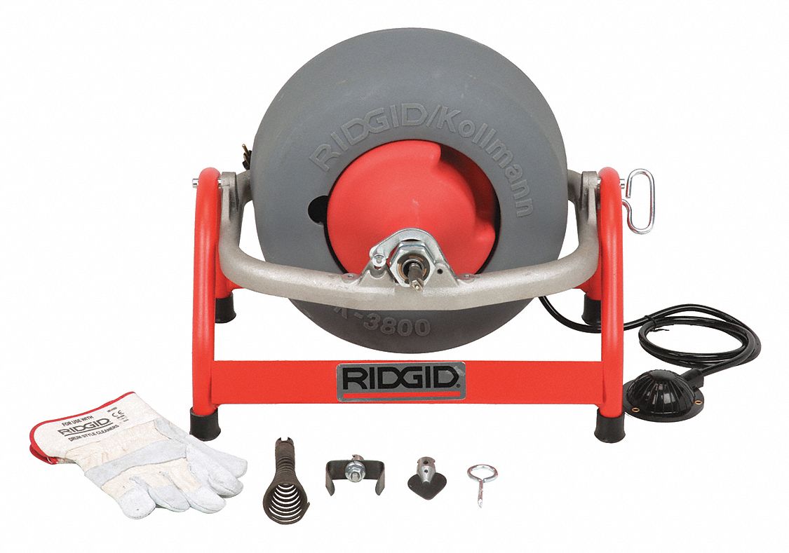 RIDGID, Corded, K3800, Drain Cleaning Machine 4CX03K3800 Grainger